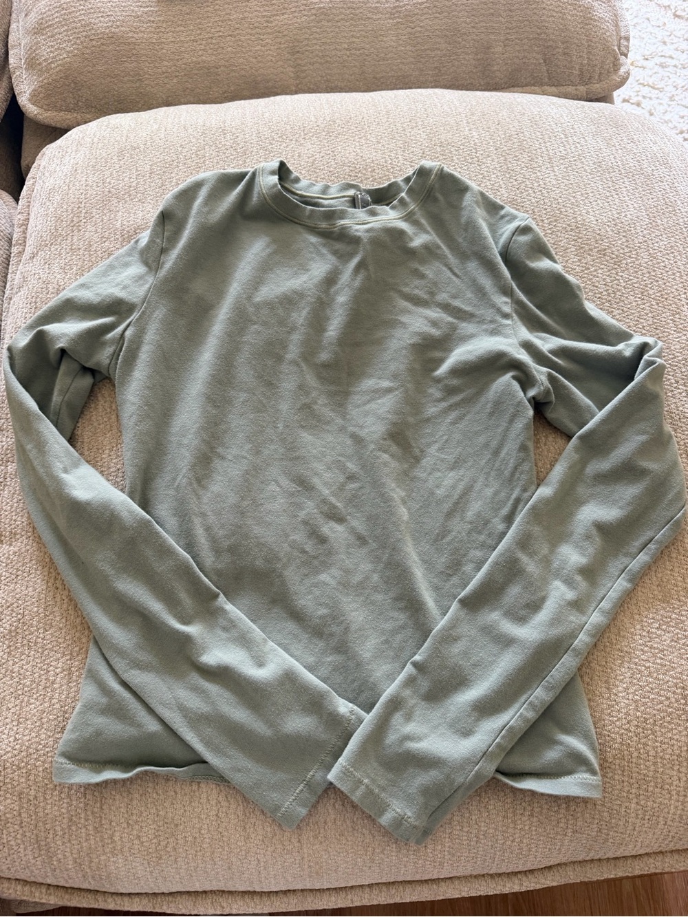 Skims cotton jersey long sleeve mineral green